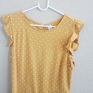 Old Navy Yellow Polka Dot Dress Size M (8/10)
